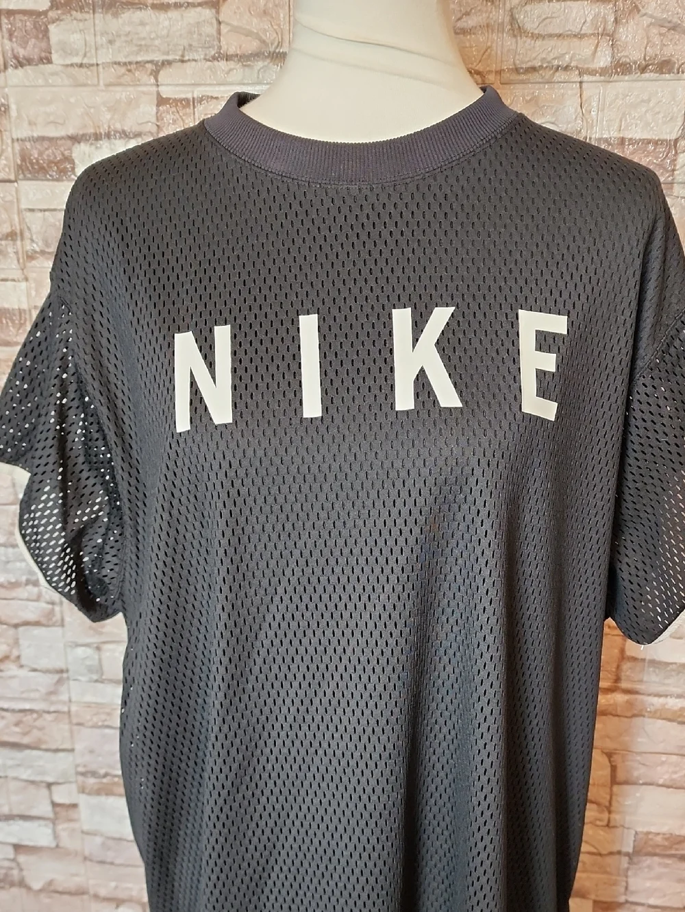 Nike Black Mesh  Tee Dress with White Logo